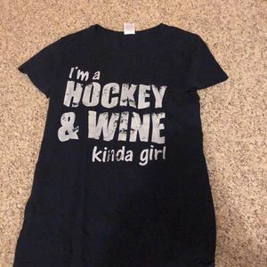 I’m a Hockey and Wine Kinda Girl T-Shirt